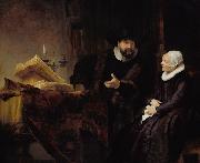 Double Portrait of the Mennonite Preacher Cornelis Claesz Anslo and his Wife Aeltje Gerritser.Schouten (mk33) REMBRANDT Harmenszoon van Rijn